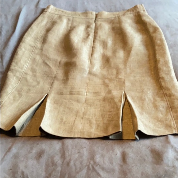 Ann Taylor brown linen blend skirt suit - Picture 6 of 11